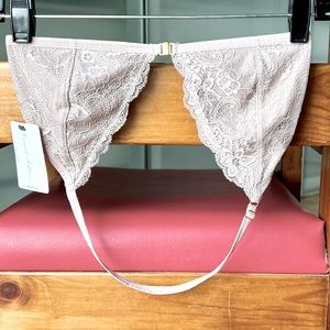 French affair nude lace halter neck Bralette NWT
